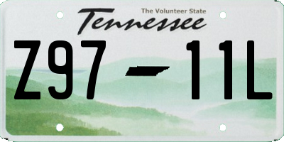 TN license plate Z9711L