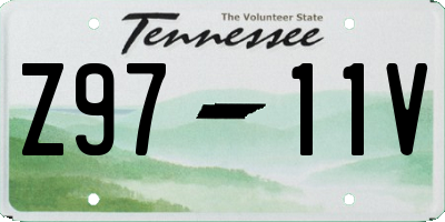 TN license plate Z9711V