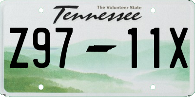 TN license plate Z9711X