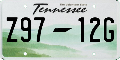 TN license plate Z9712G