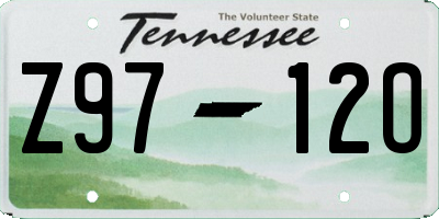 TN license plate Z9712O