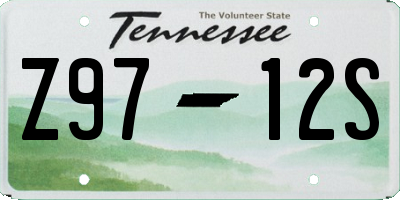 TN license plate Z9712S