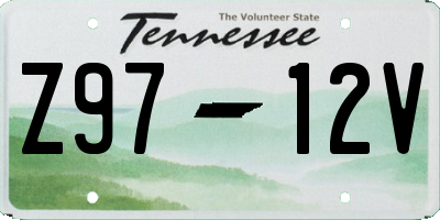 TN license plate Z9712V