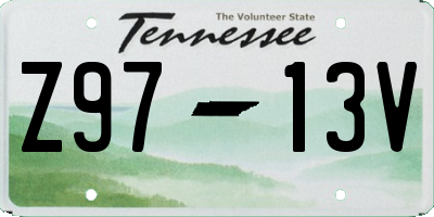 TN license plate Z9713V