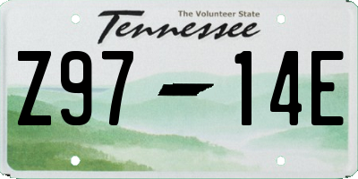 TN license plate Z9714E