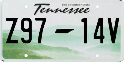 TN license plate Z9714V