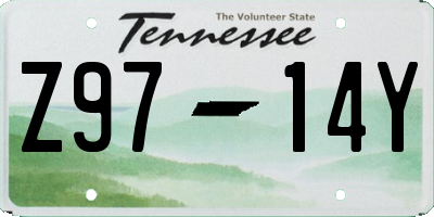 TN license plate Z9714Y