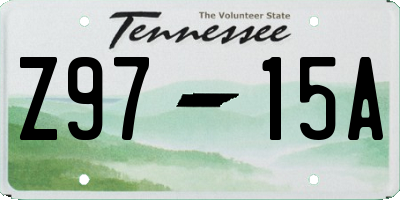 TN license plate Z9715A