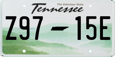 TN license plate Z9715E