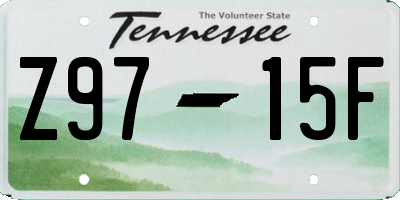 TN license plate Z9715F