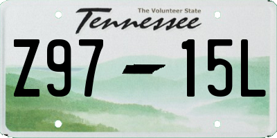 TN license plate Z9715L