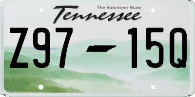 TN license plate Z9715Q