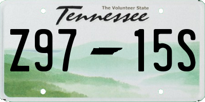 TN license plate Z9715S