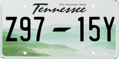 TN license plate Z9715Y