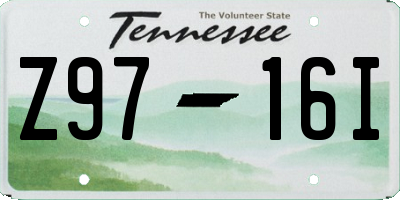 TN license plate Z9716I