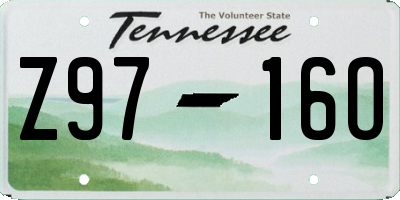 TN license plate Z9716O