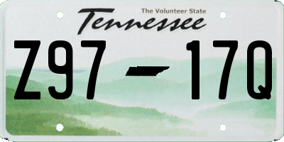 TN license plate Z9717Q