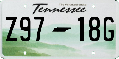 TN license plate Z9718G