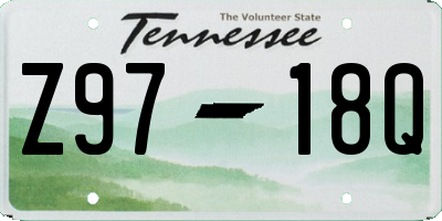 TN license plate Z9718Q