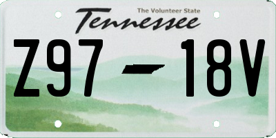 TN license plate Z9718V