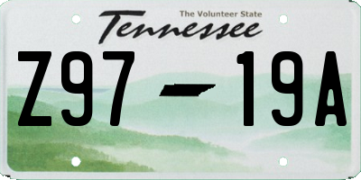 TN license plate Z9719A