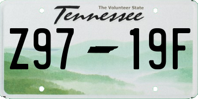 TN license plate Z9719F