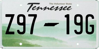 TN license plate Z9719G