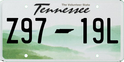 TN license plate Z9719L