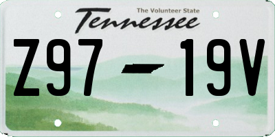 TN license plate Z9719V