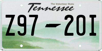 TN license plate Z9720I