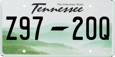 TN license plate Z9720Q