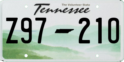 TN license plate Z9721O