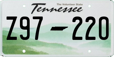 TN license plate Z9722O