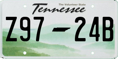 TN license plate Z9724B