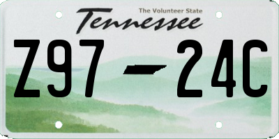 TN license plate Z9724C