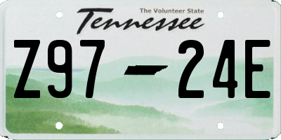 TN license plate Z9724E