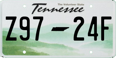 TN license plate Z9724F