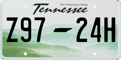 TN license plate Z9724H