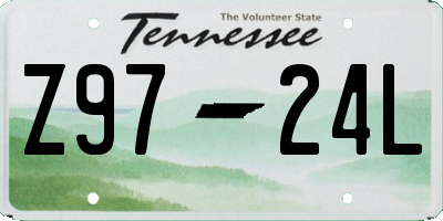TN license plate Z9724L