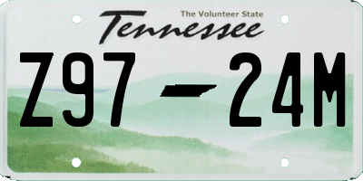 TN license plate Z9724M