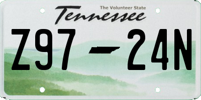 TN license plate Z9724N