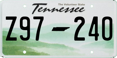 TN license plate Z9724O