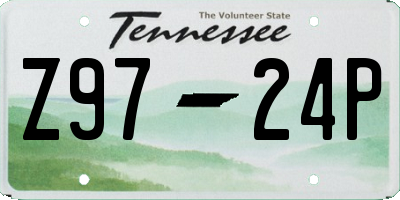 TN license plate Z9724P