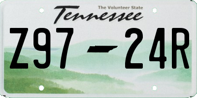 TN license plate Z9724R