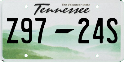 TN license plate Z9724S