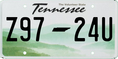 TN license plate Z9724U