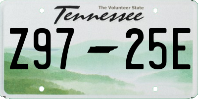 TN license plate Z9725E