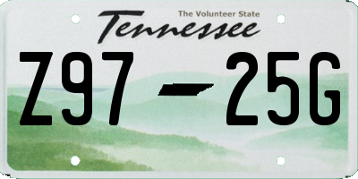TN license plate Z9725G