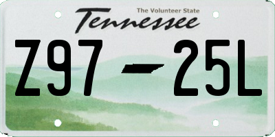 TN license plate Z9725L