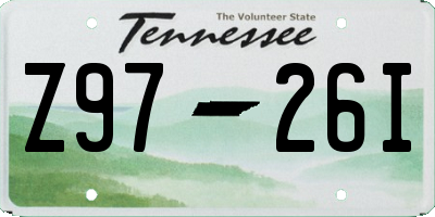 TN license plate Z9726I